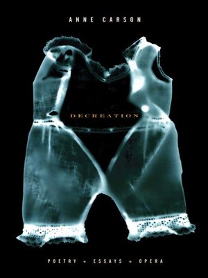 cover image of Decreation